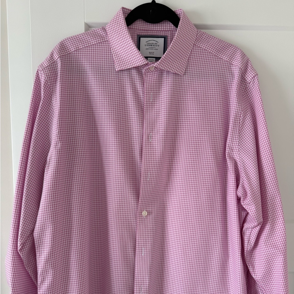 Charles Tyrwhitt Pink Gingham Dress Shirt